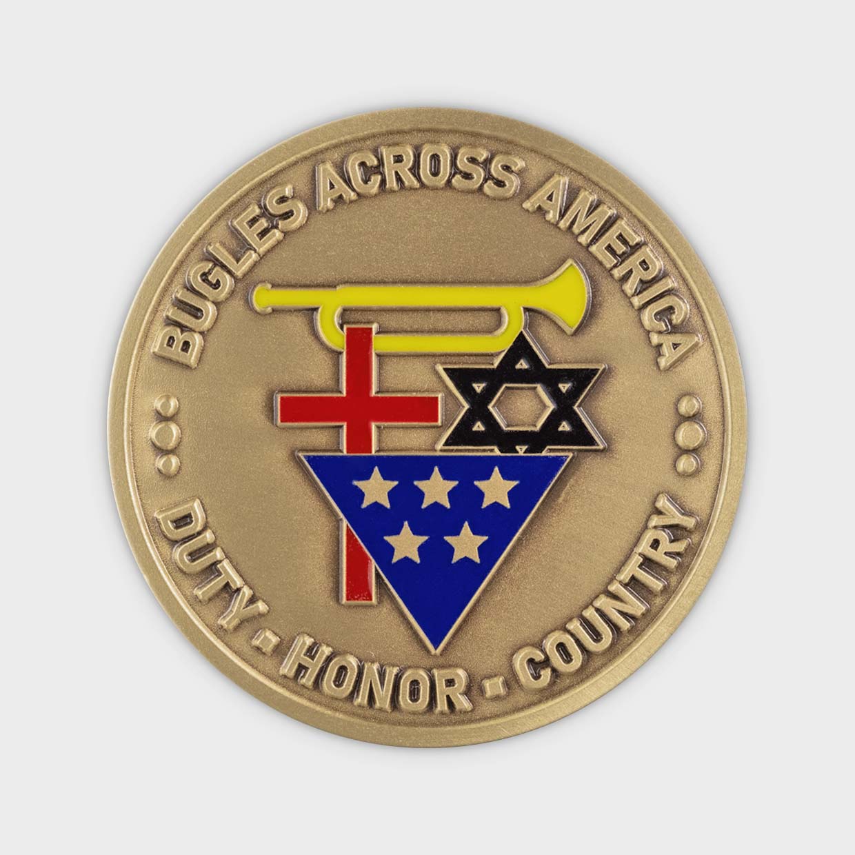 Bugles Across American Coin Reverse